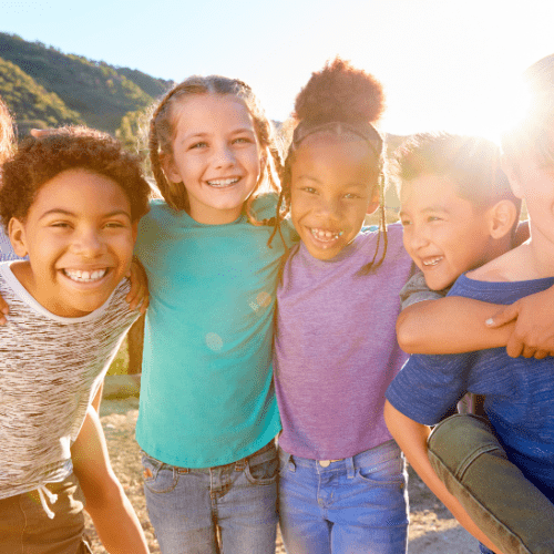 Children playing together activities