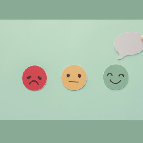 Image showing happy, sad, and okay cartoon faces