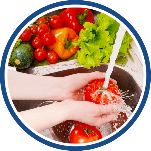 Washing vegetables