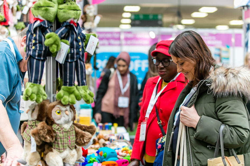 Visitors at the childcare and education expo