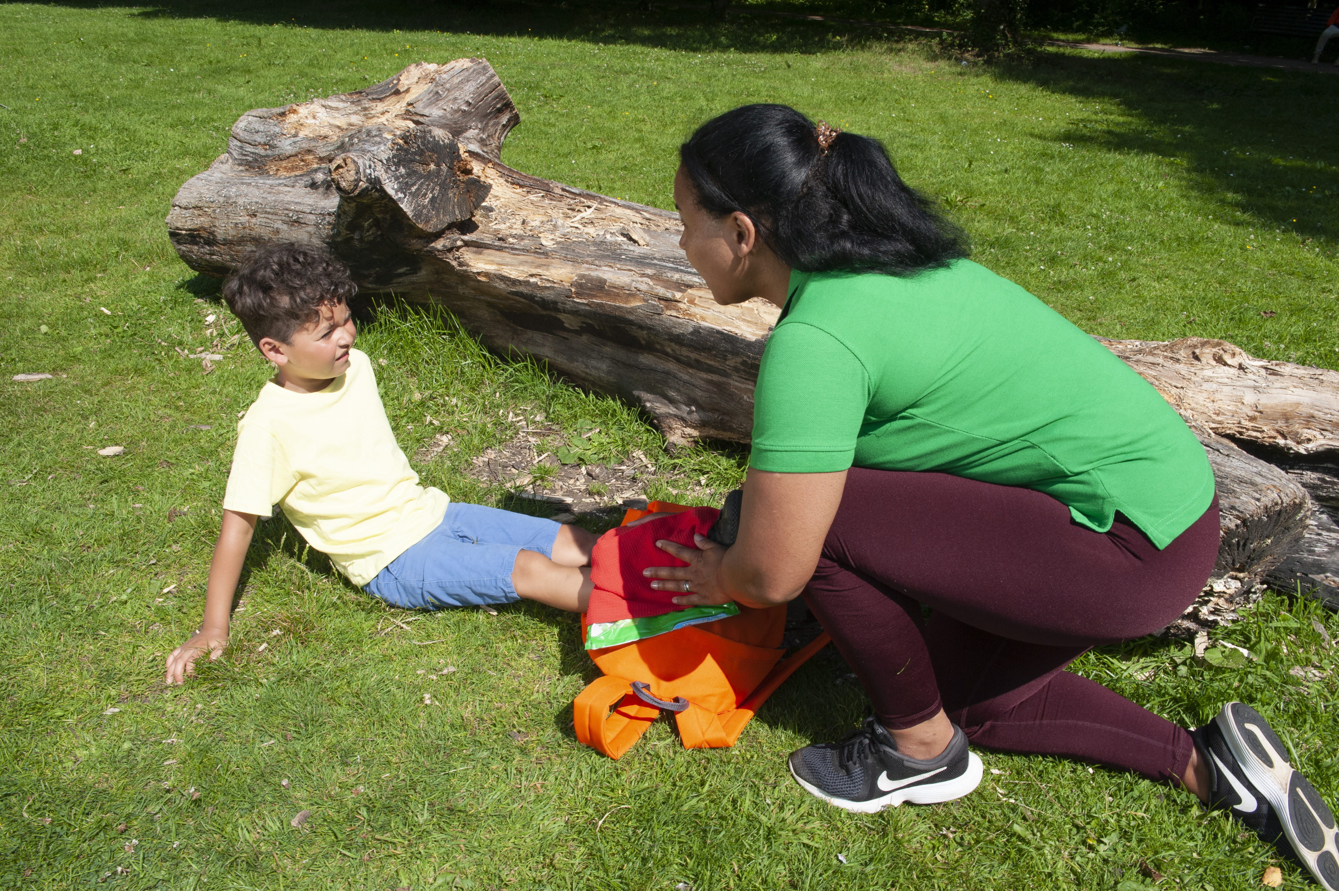 First aid for a sprain or strain