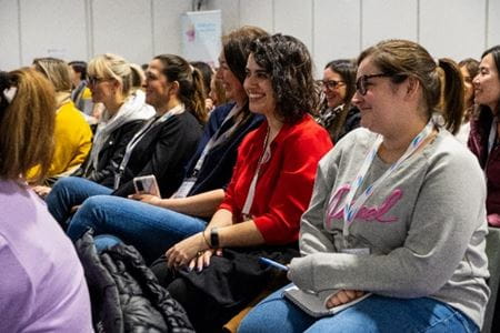 Group of childcare professionals attending a seminar at the Childcare and Education Expo