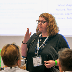 Early Years Consultant, Alice Sharp, delivering a seminar
