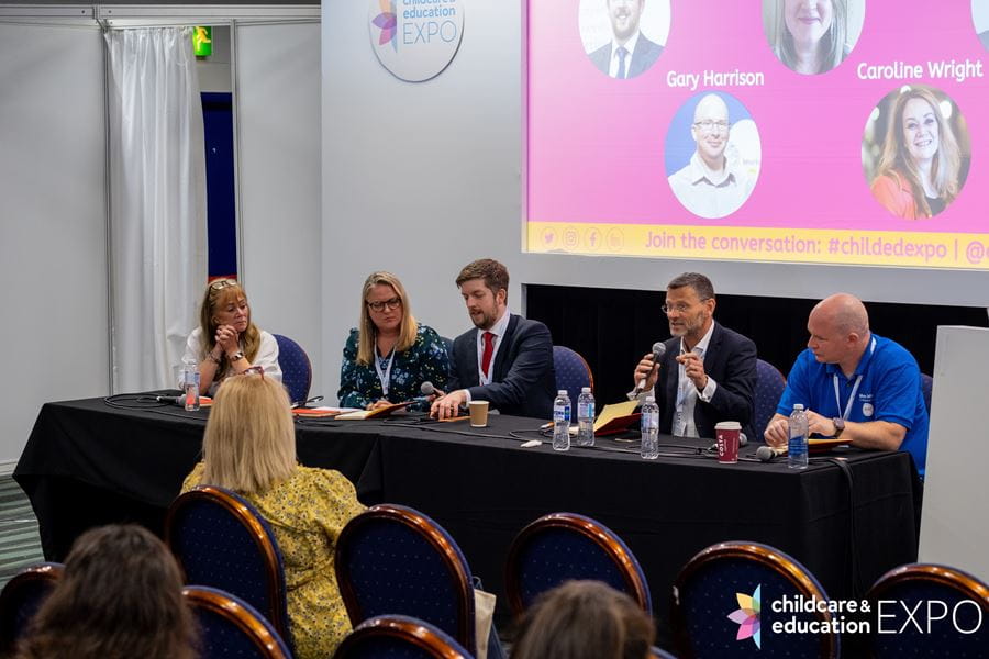 Panel of experts at the Childcare and Education Expo north in a seminar discussing the question of how the childcare sector can be seen as more than just babysitters. 