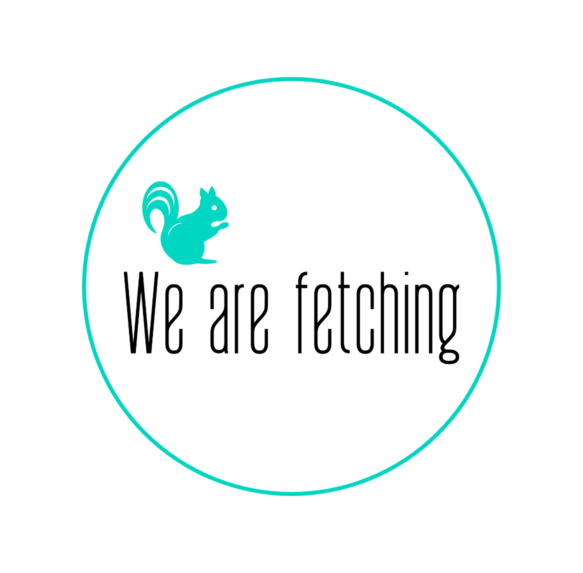 We Are Fetching logo in roundel with frame
