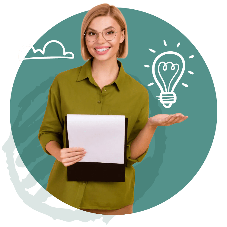 A carer and a young child doing crafts in a childcare setting.