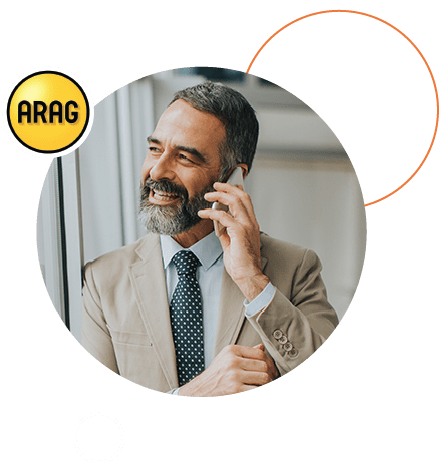 Decorative image: ARAG - solicitor speaking on phone